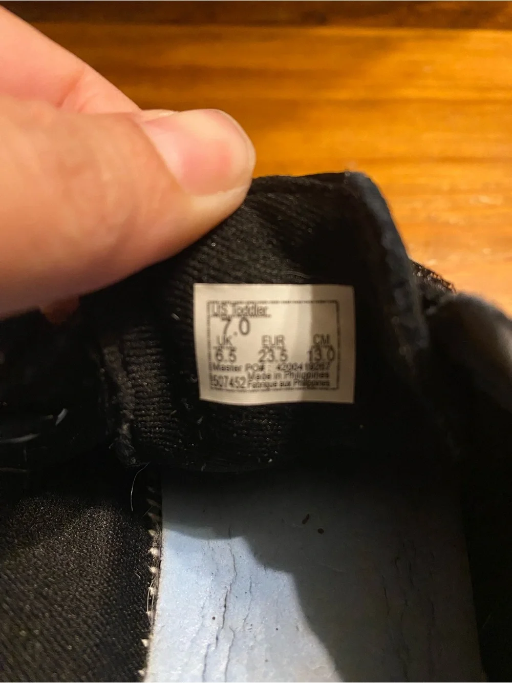 Vans Toddler Black and White Velcro Old Skool Sneakers